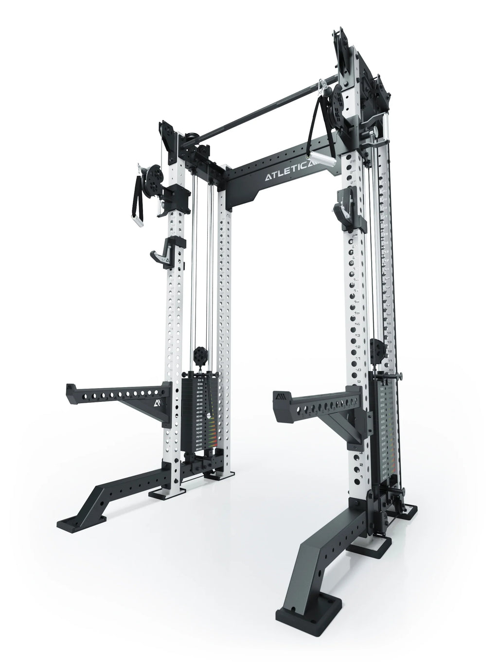 R8 Bradley Power Rack - cage with cable pulley, pull-up bar, weight stack 