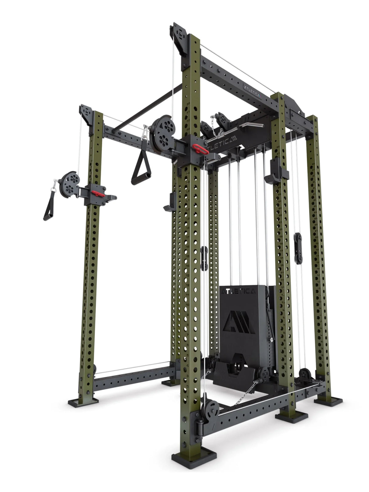 R8 Alpha Power Rack with Integrated Functional Trainer and Weight Stack