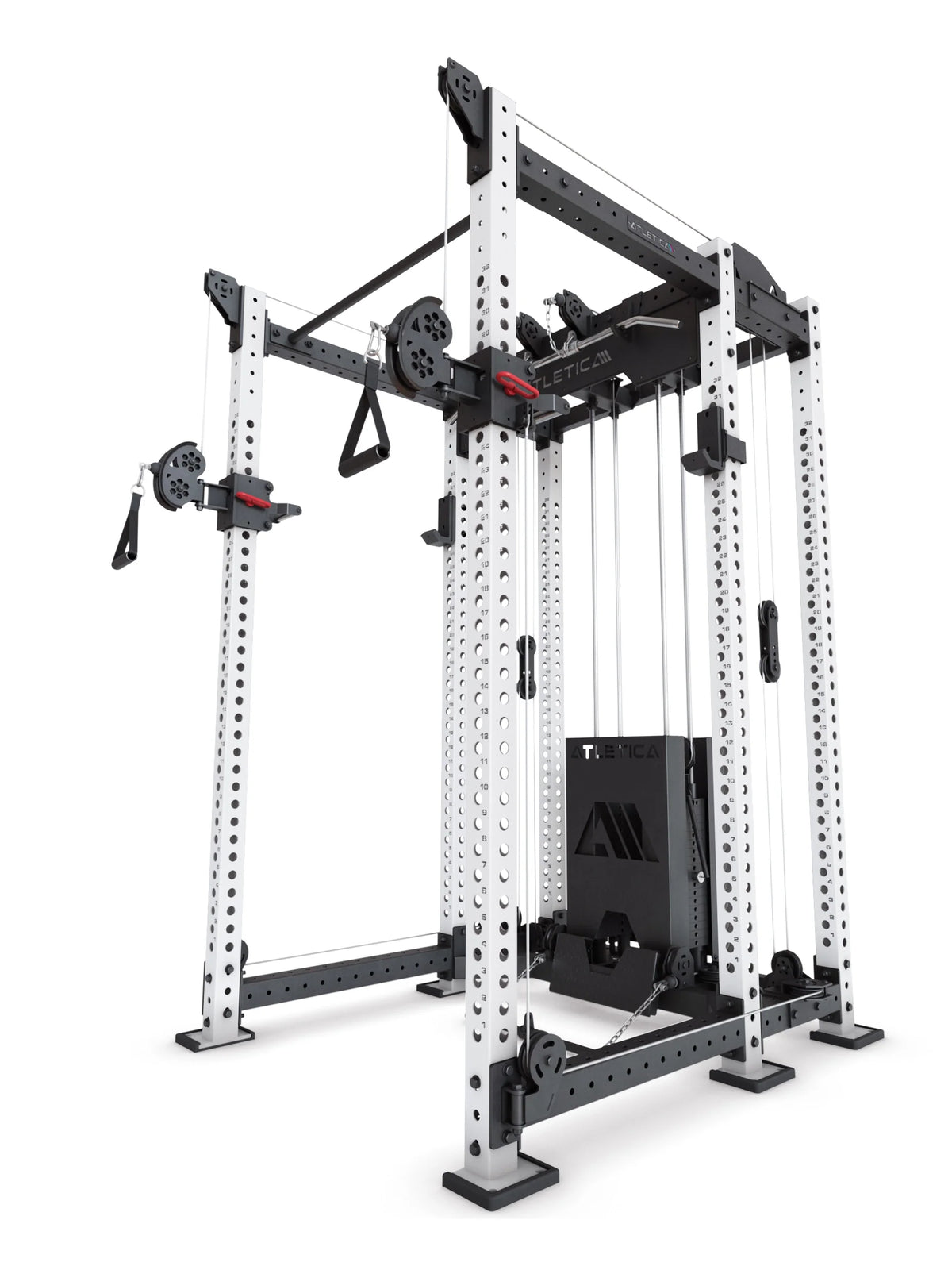 R8 Alpha Power Rack with Integrated Functional Trainer and Weight Stack