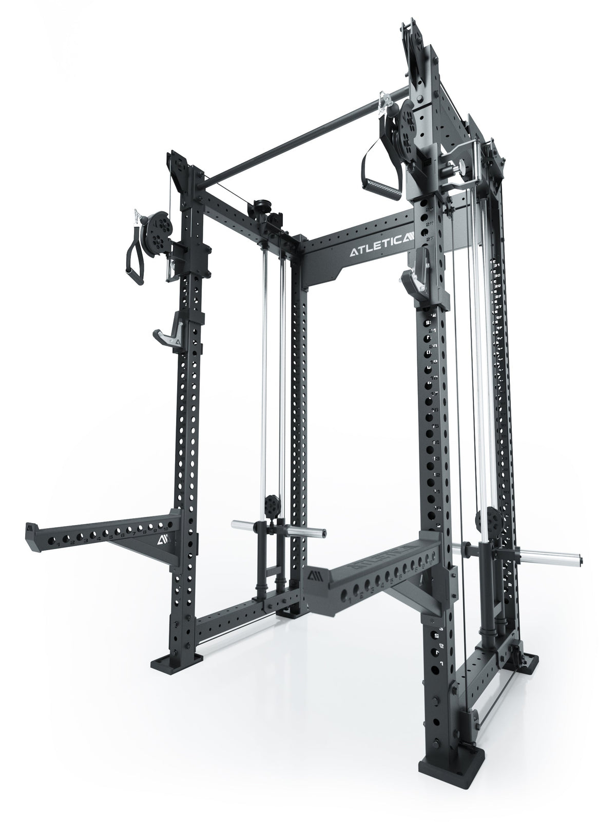 R8 Bradley Power Rack Medium Plate Loaded with 75x75-mm Frame, Pull-Up Bar and Plate Holders 