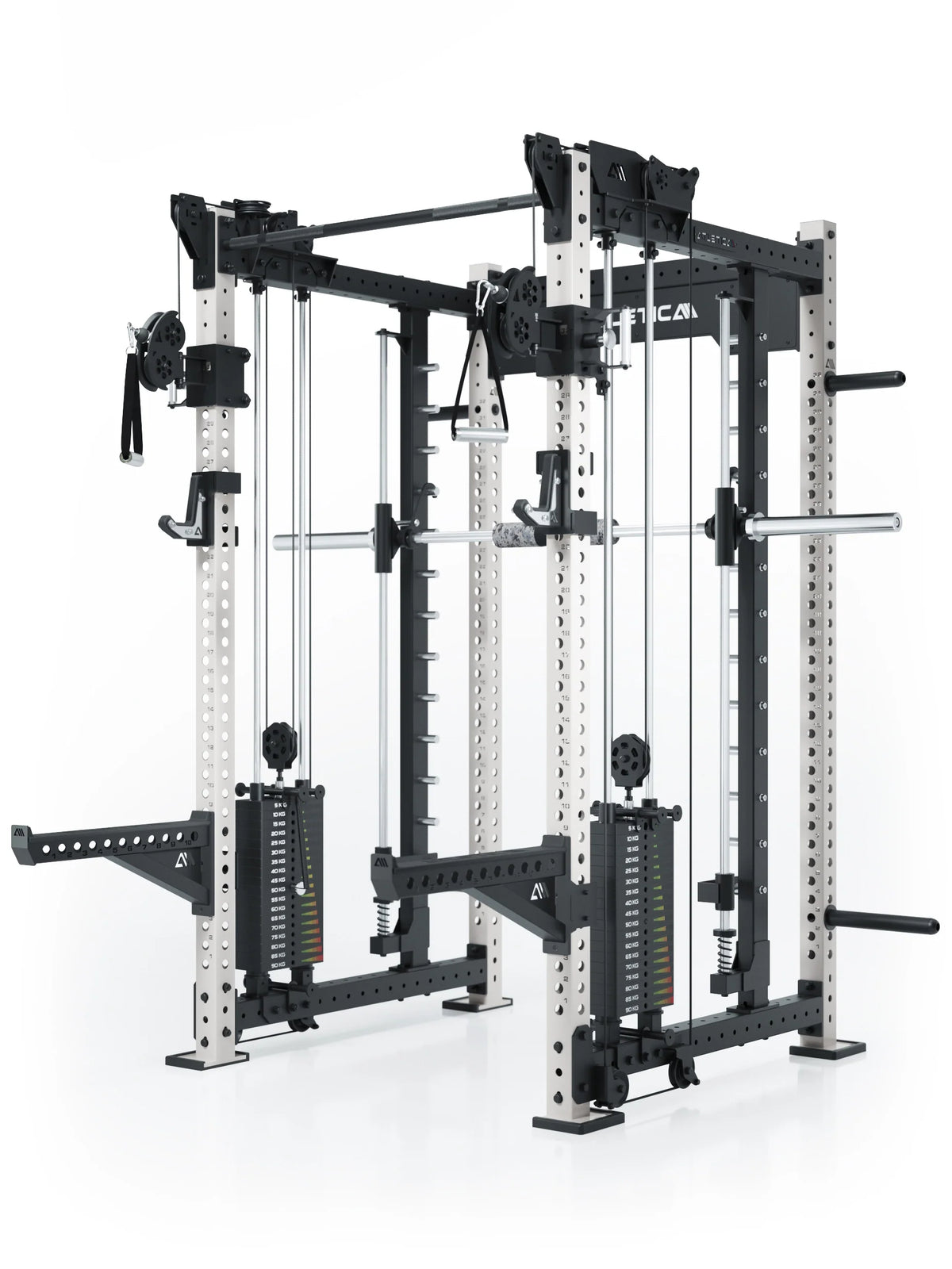 R8 Bradley Power Rack - Cage with Lat Pulldown, Cable Pulley, weight plate holder, Pull-Up Bar