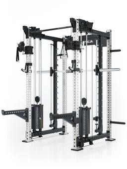 R8 Bradley Power Rack - Cage with Lat Pulldown, Cable Pulley, weight plate holder, Pull-Up Bar
