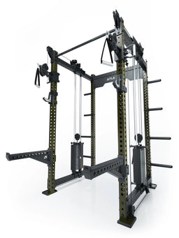 R8 Bradley Power Rack - Power Cage  with Cable Pulley, weight plate holders, Pull-Up Bar