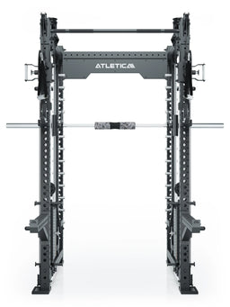 R8 Bradley Combat Long - Power rack with weight rest, pull-up bar, cable pull