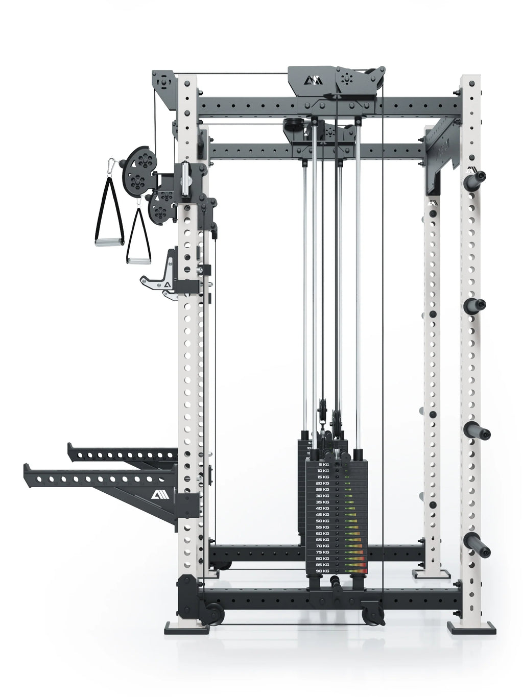 R8 Bradley Power Rack - cage with weight stack, cable pulley, pull-up bar, dip bars