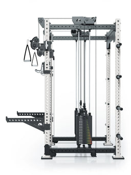R8 Bradley Power Rack - cage with weight stack, cable pulley, pull-up bar, dip bars