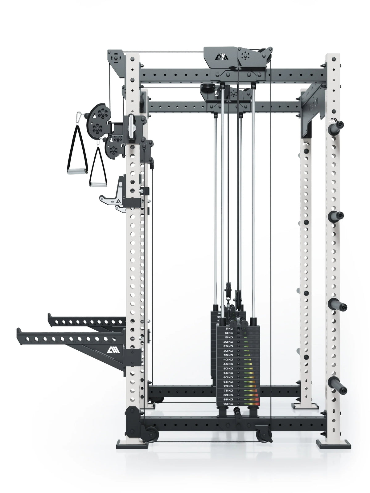 R8 Bradley Power Rack - cage with weight stack, cable pulley, pull-up bar, dip bars