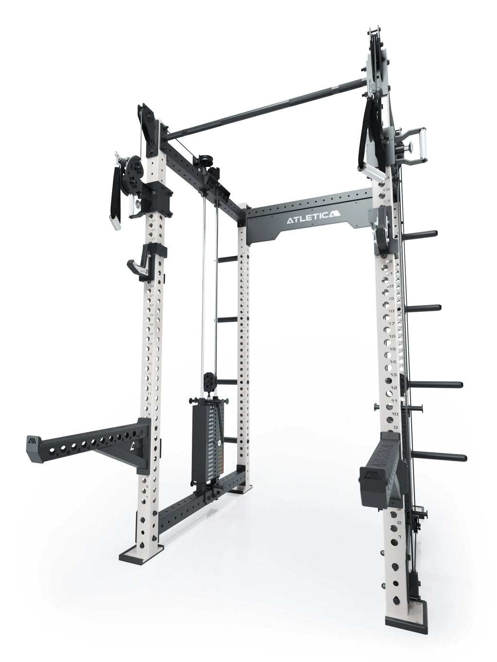 R8 Bradley Power Rack - cage with pull-up bar, cable pulley, weight plate holders