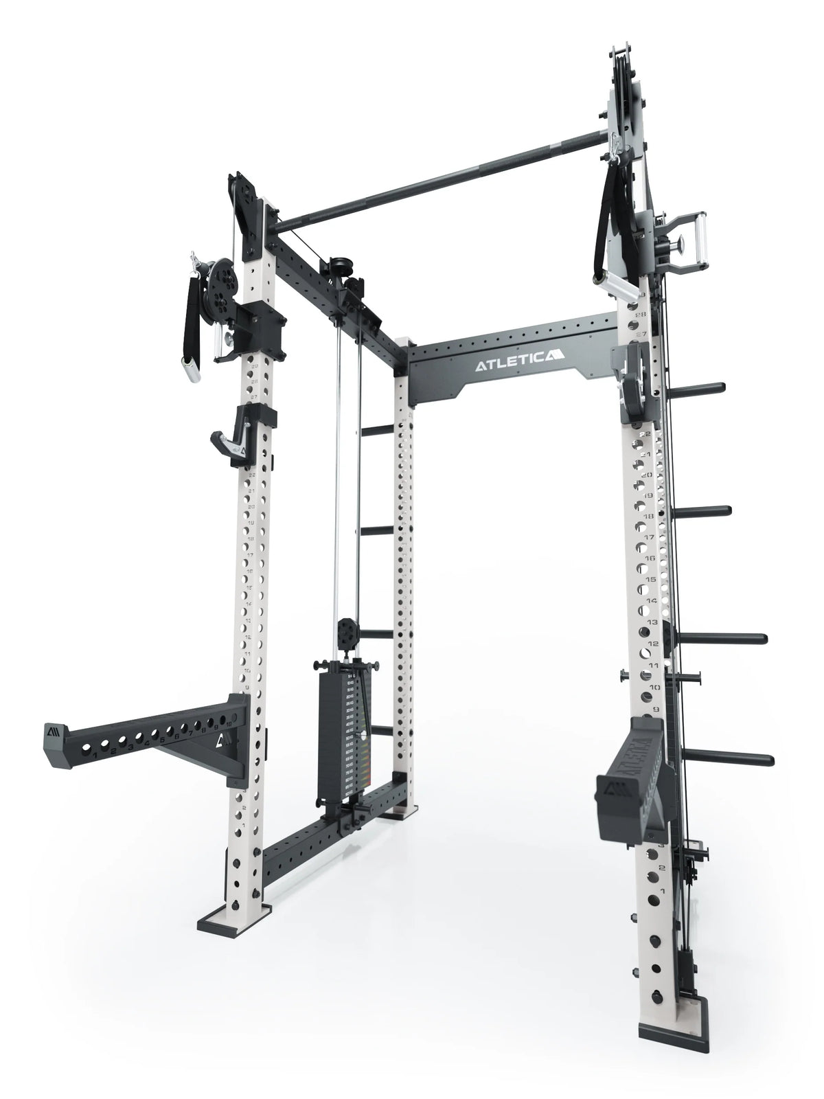 R8 Bradley Power Rack - cage with pull-up bar, cable pulley, weight plate holders