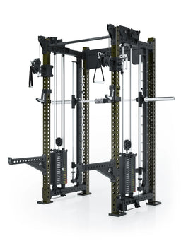 R8 Bradley Power Rack - Cage with Cable Pulley, Pull-Up Bar, Barbell, Weight Stack