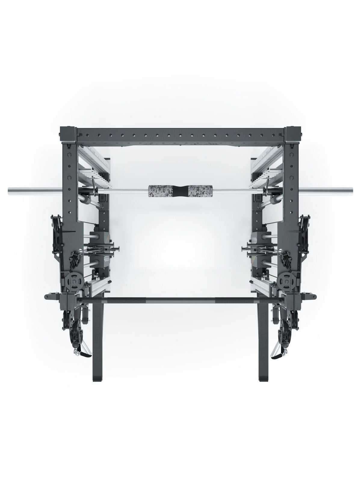 R8 Bradley Combat Medium made of stainless steel - Power Rack with two weight stacks, pull-up bar, cable pulley