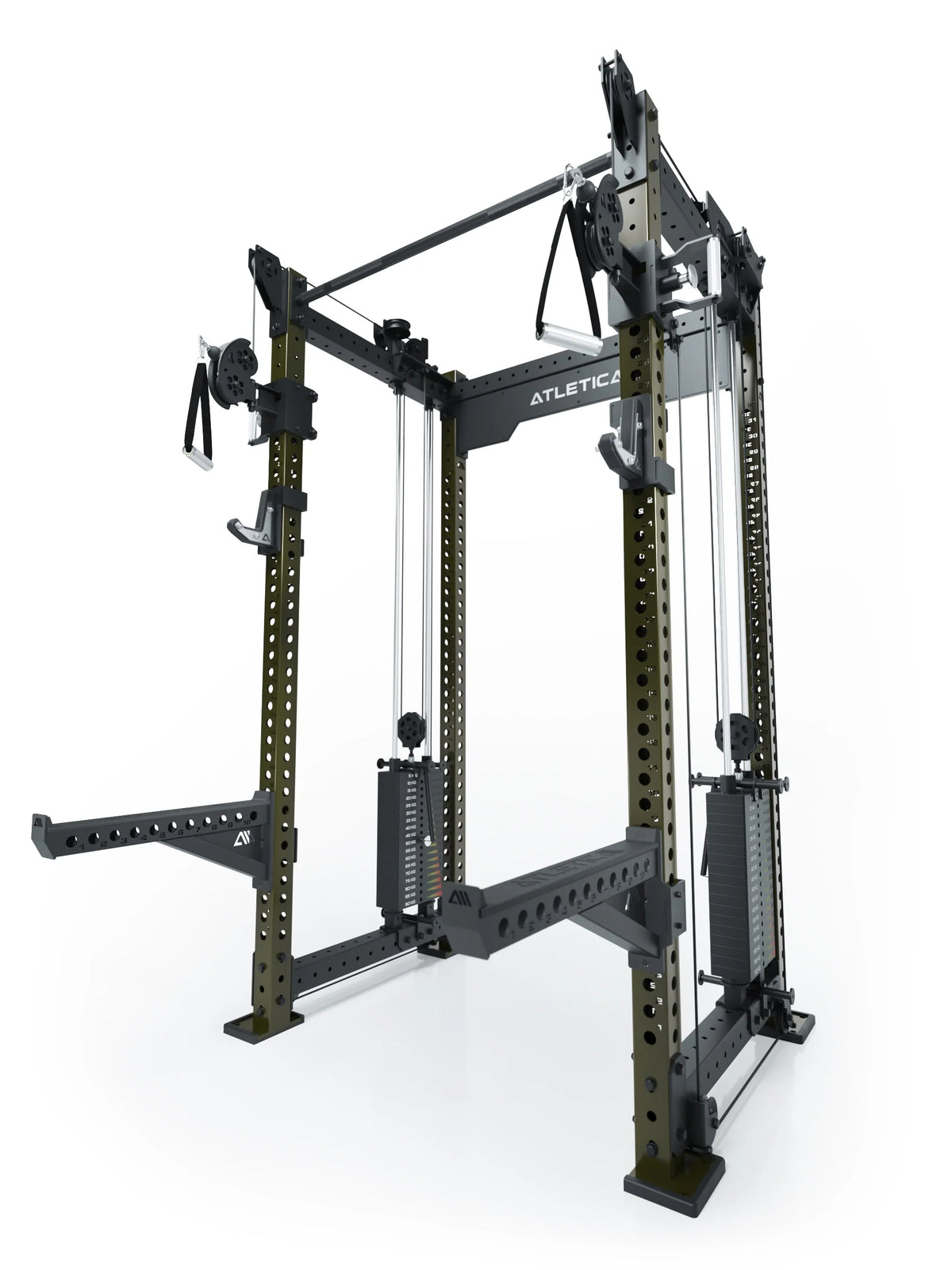 R8 Bradley Power Rack - cage with cable pulley, weight plate holders, Pull-Up Bar