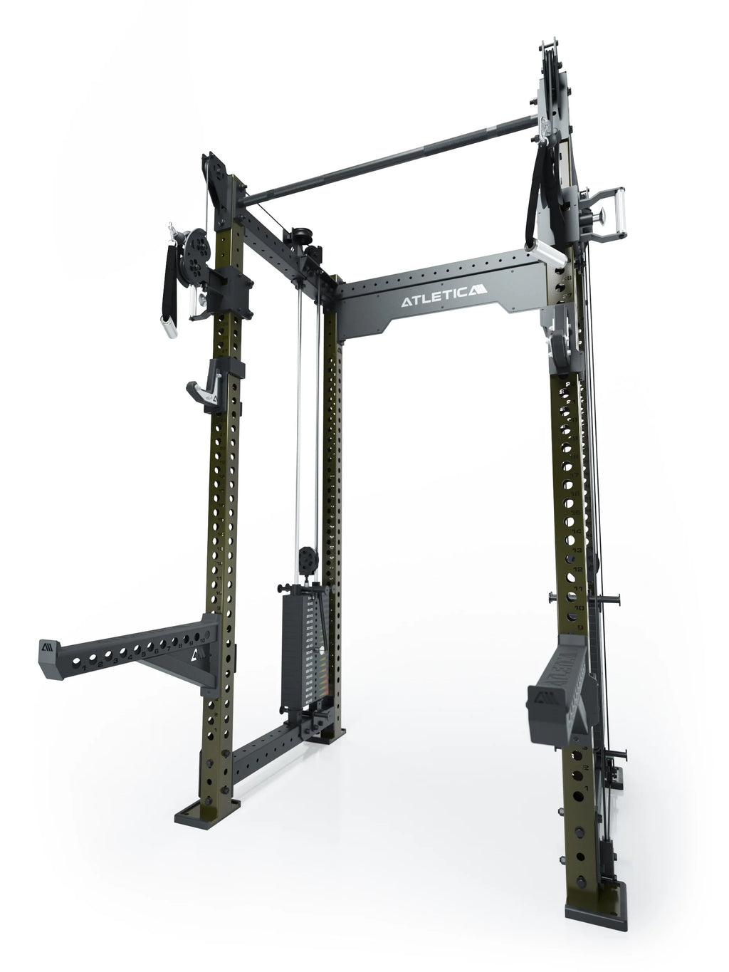 R8 Bradley Power Rack - Power Cage with weight stack, Pull-Up Bar, cable pulley