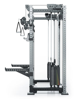 R8 Bradley Medium - Power Rack with Two Weight Stacks, Cable Pulley, Handles, Stainless Steel Frame