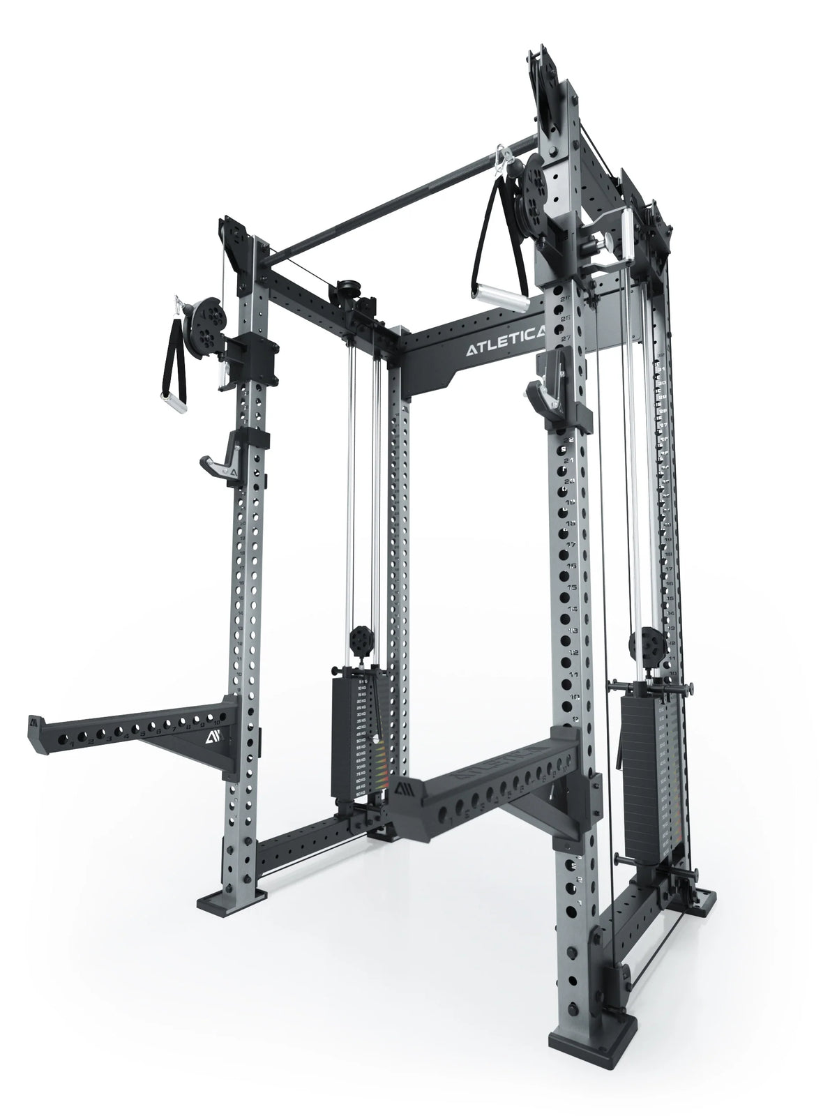 R8 Bradley Medium - Power Rack with two Weight Stacks, Cable Pulley, Pull-Up Bar