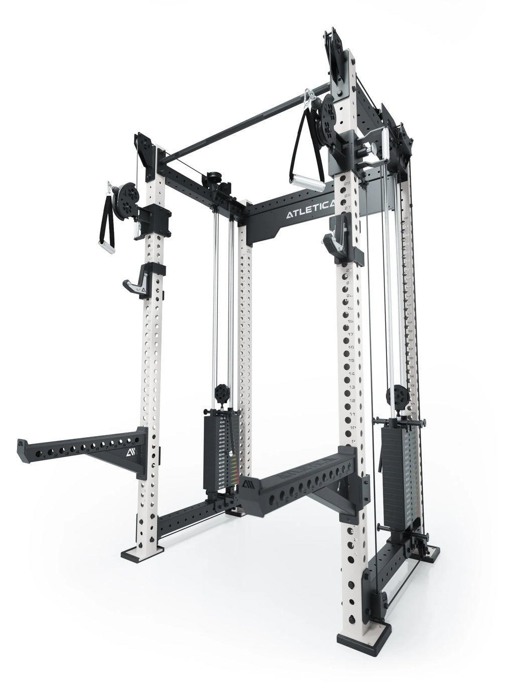 R8 Bradley Power Rack - cage with cable pulley, weight plate holders, Pull-Up Bar