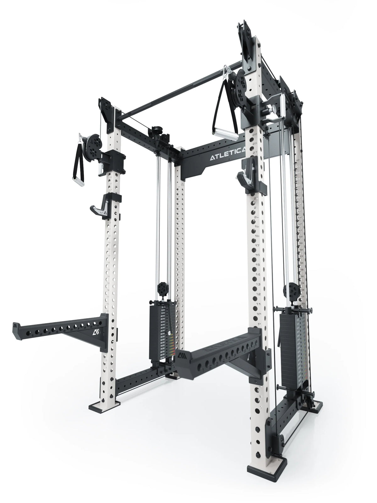R8 Bradley Power Rack - cage with cable pulley, weight plate holders, Pull-Up Bar