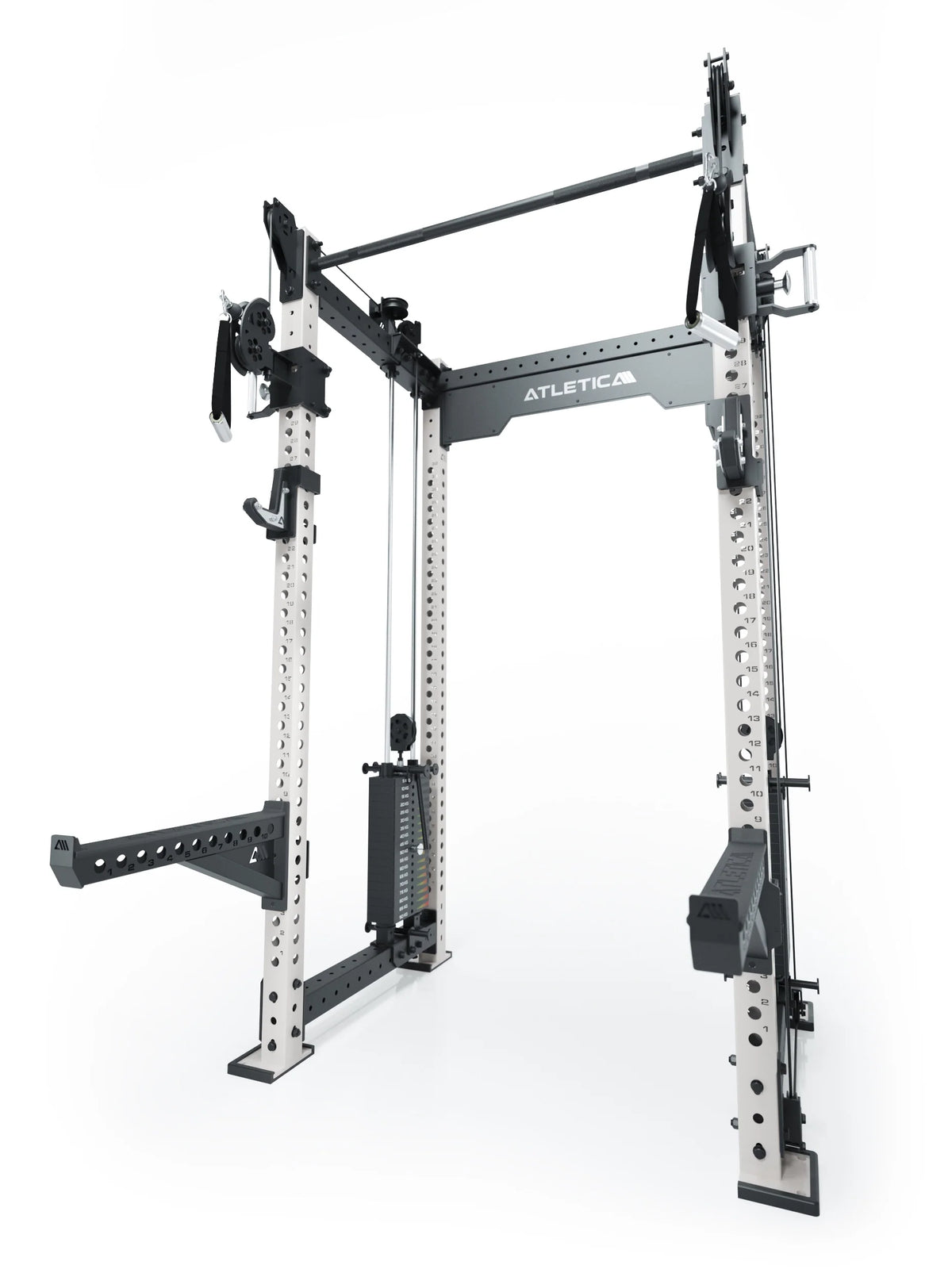 R8 Bradley Power Rack - Cage with Lat Pulldown, Cable Pulley, barbell holder, weight stack