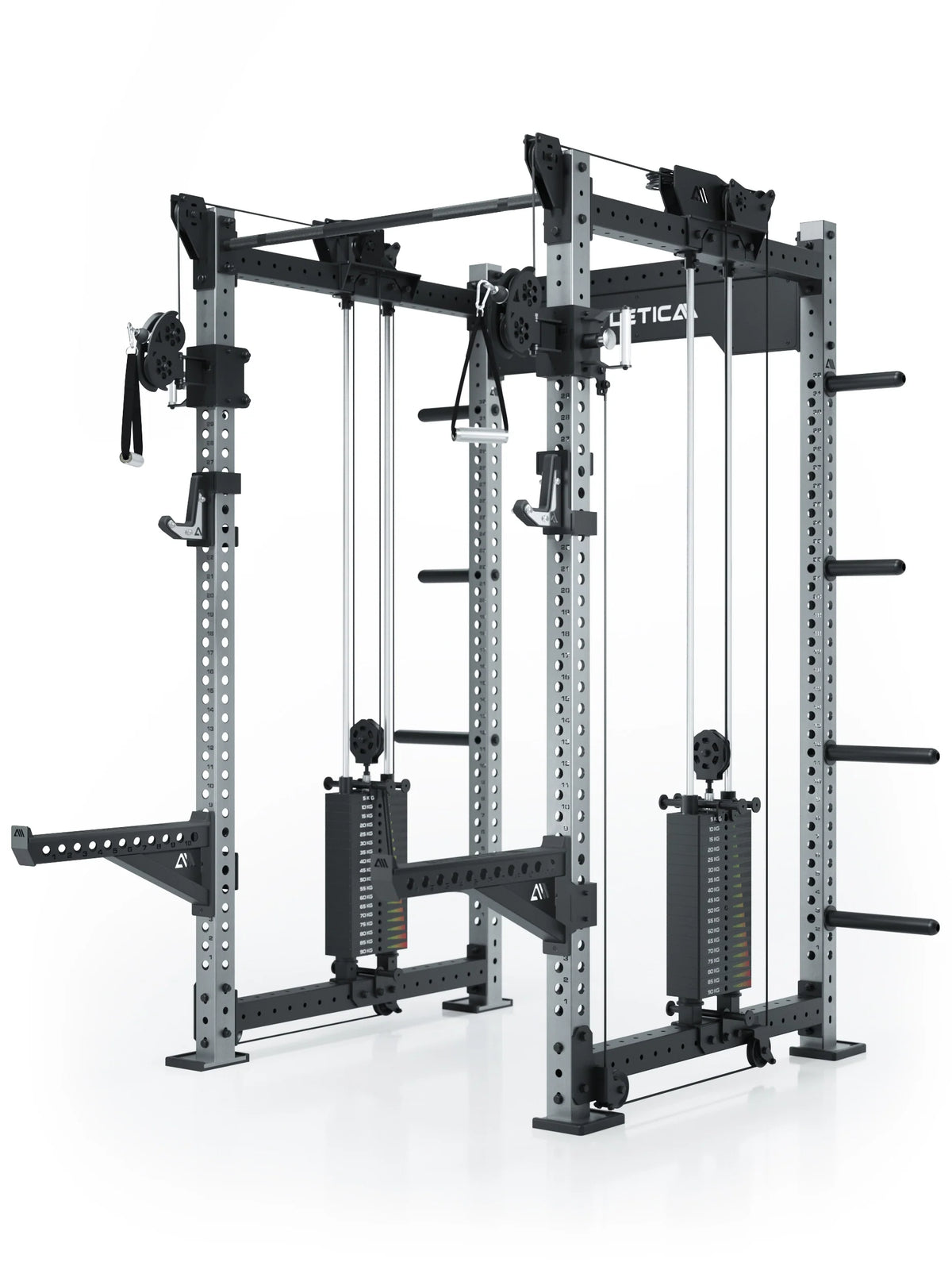 R8 Bradley Power Rack - cage with cable pulley, weight plate holders, Pull-Up Bar