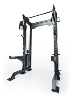 R8 Bradley Power Rack - black Power Cage with weight stack, Pull-Up Bar, Cable Pulley