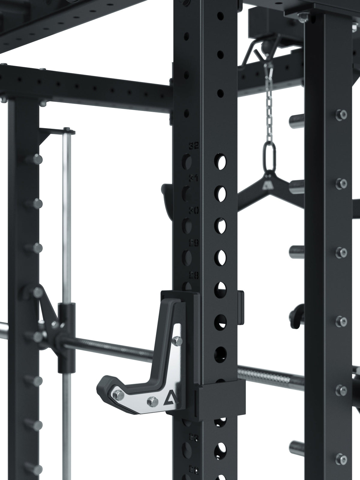 R8 Commander Power Rack with J-Hooks and Multi-Grip Pull-Up Bar