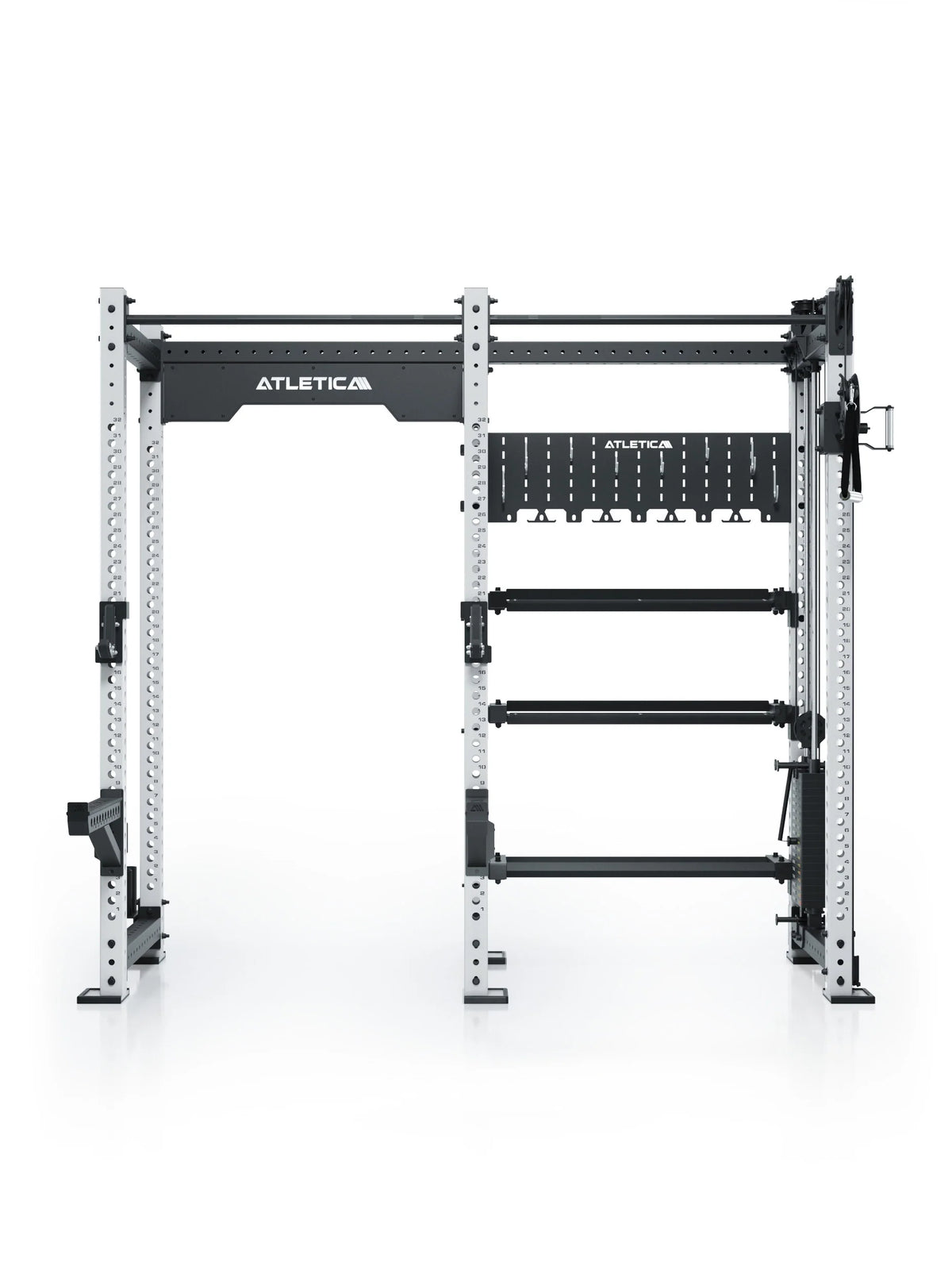 R8 Falcon R Set Ghost - Power Rack with dumbbell rack, Pull-Up Bar, cable pulley