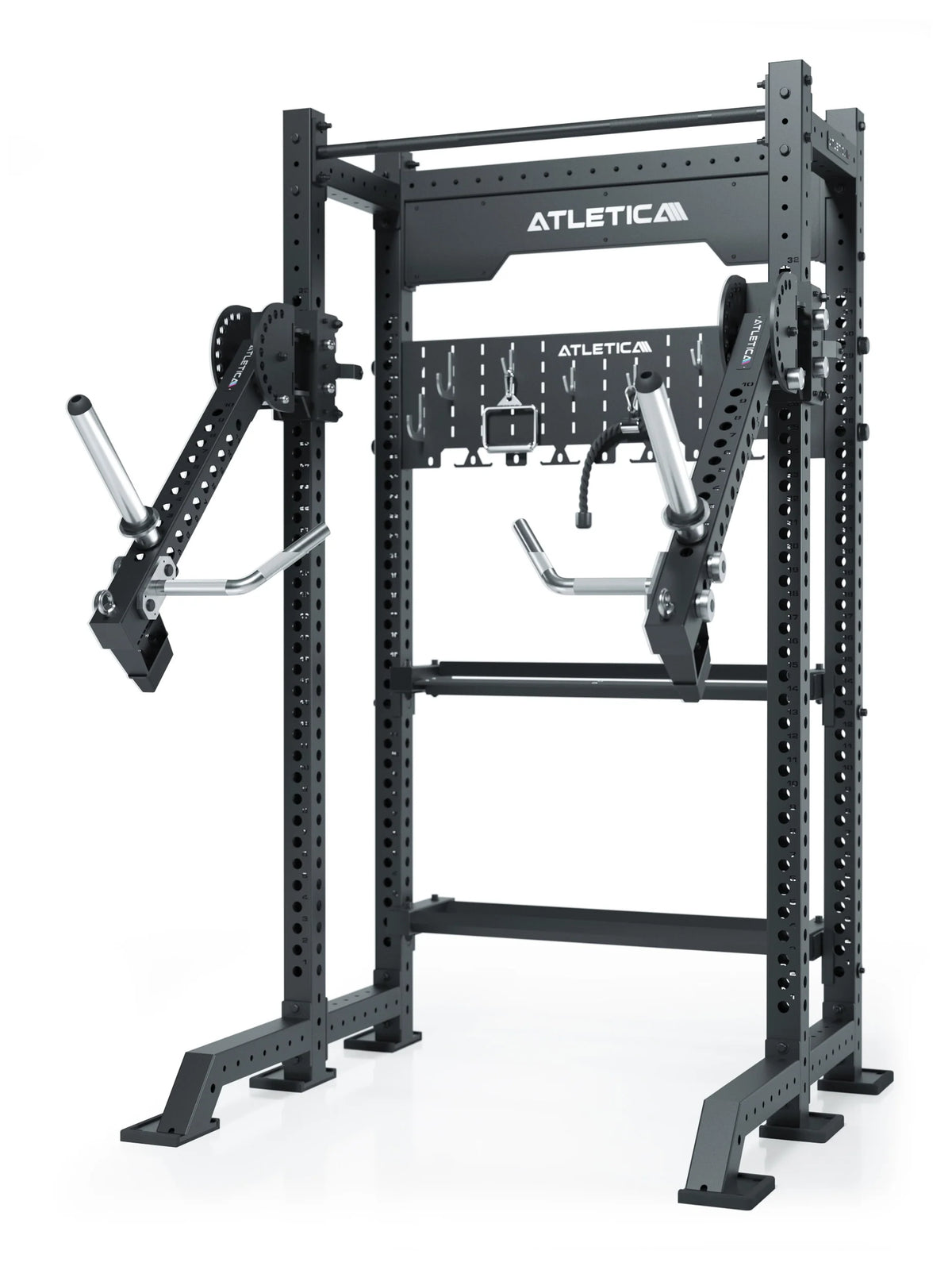R8 Stereo Max Power Rack with Adjustable Jammer Arms, Pull-Up Bar and Storage System 