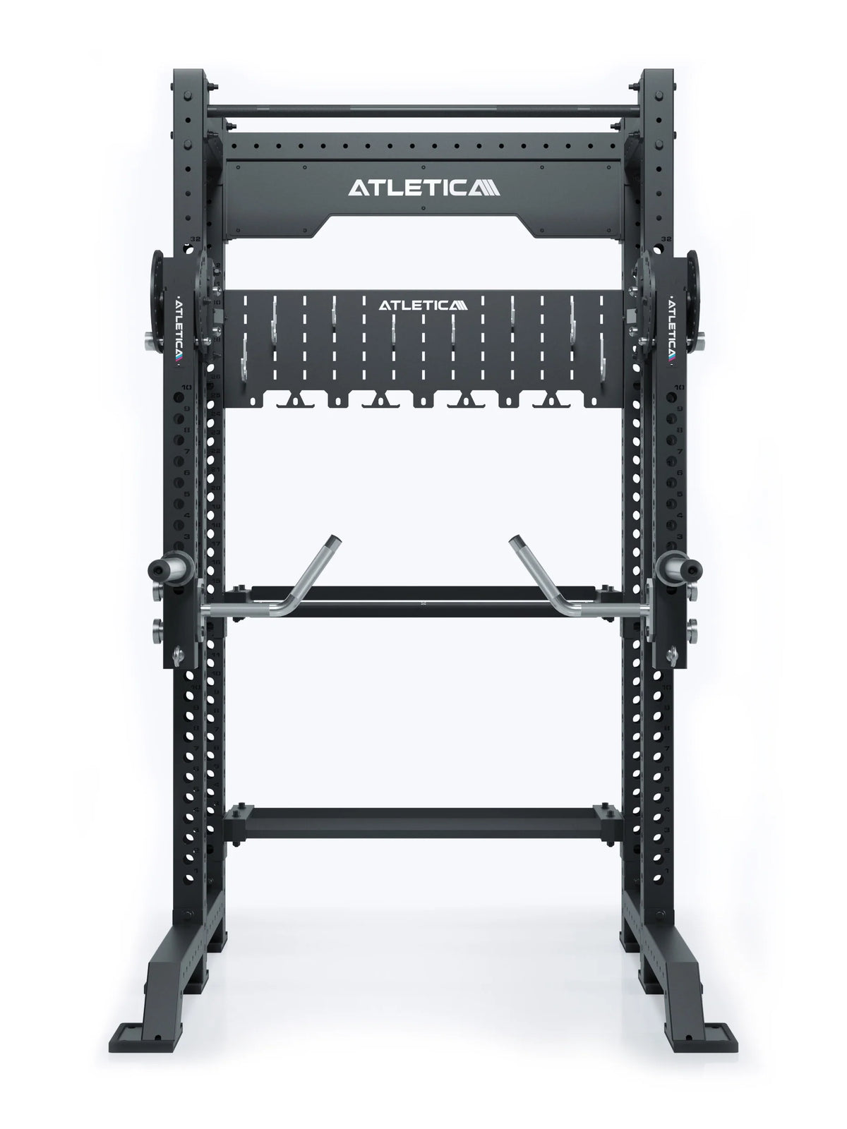 R8 Stereo Max Power Rack - with pull-up bar, weight plate holders, for squat, bench press and deadlift 