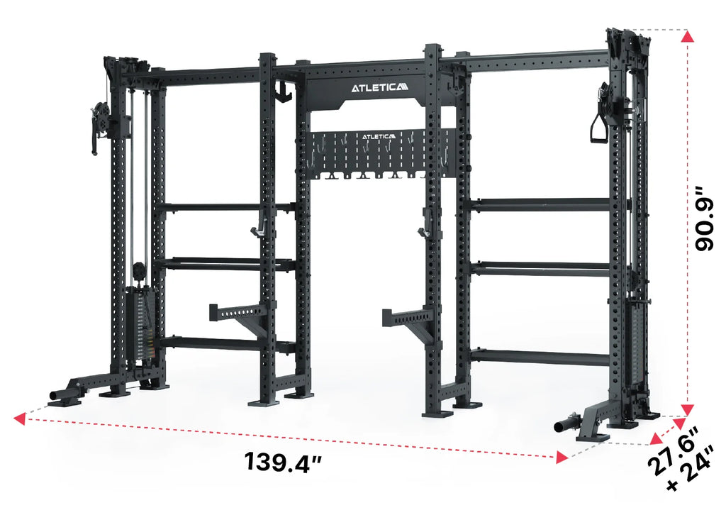 R8 Vulture Power Rack - with Pull-Up Bar, J-Hooks, safety supports, storage racks