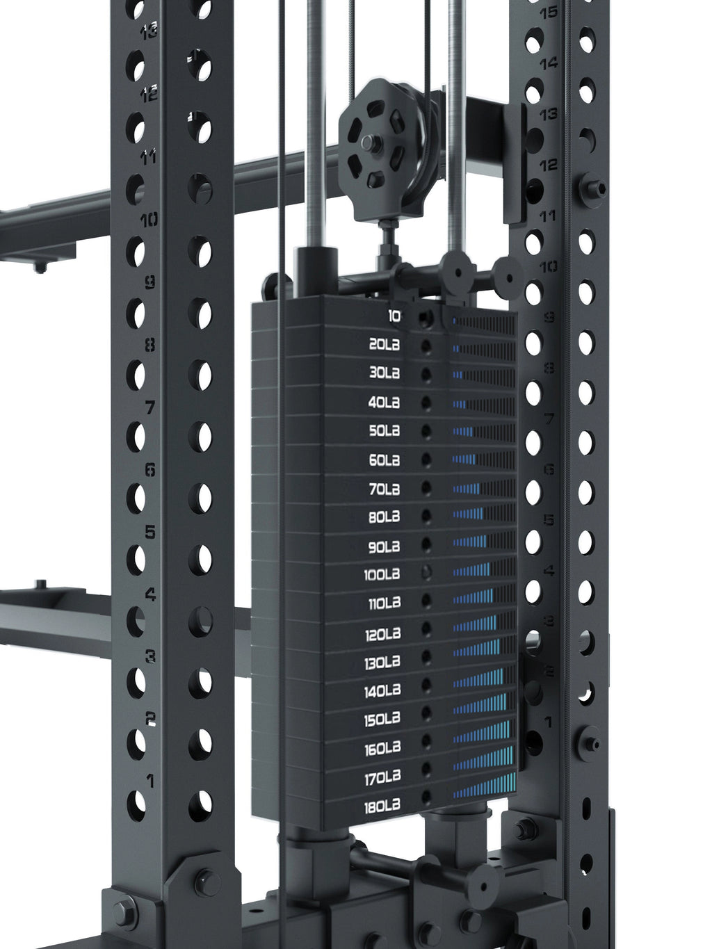 R8 Vulture Power Rack - weight stack with 10-190 lb, for squat, bench press and deadlifts