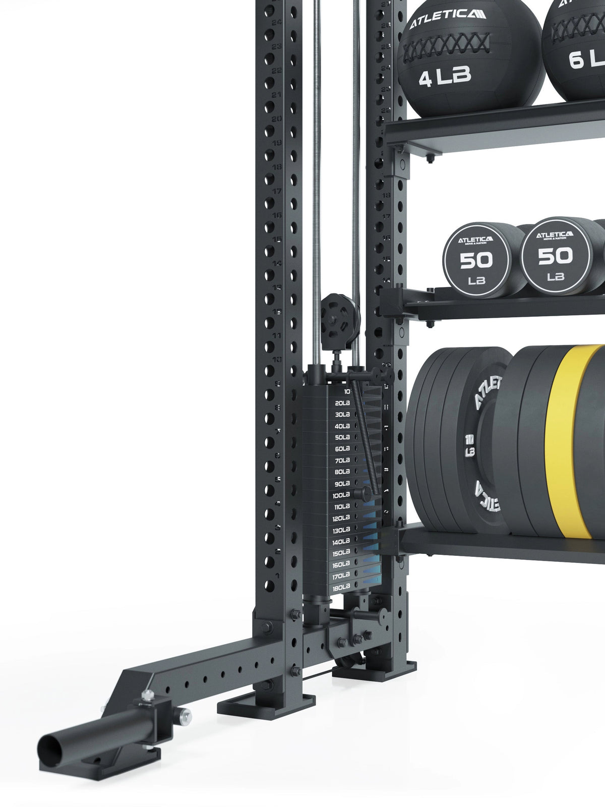 R8 Vulture Power Rack - with racks for weight plates, medicine balls and dumbbells