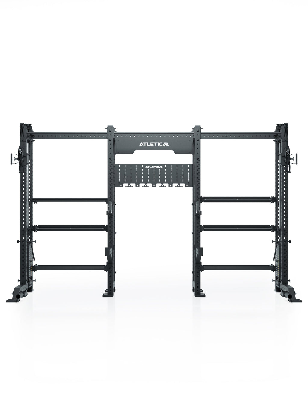 R8 Vulture Power Rack - freestanding, with several barbell shelves on top, for Squat, bench press and deadlift