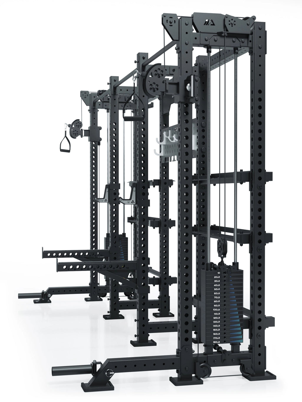 R8 Vulture Power Rack - with cable pulley, weight plate rest, J-Hooks, for squat, bench press and deadlift