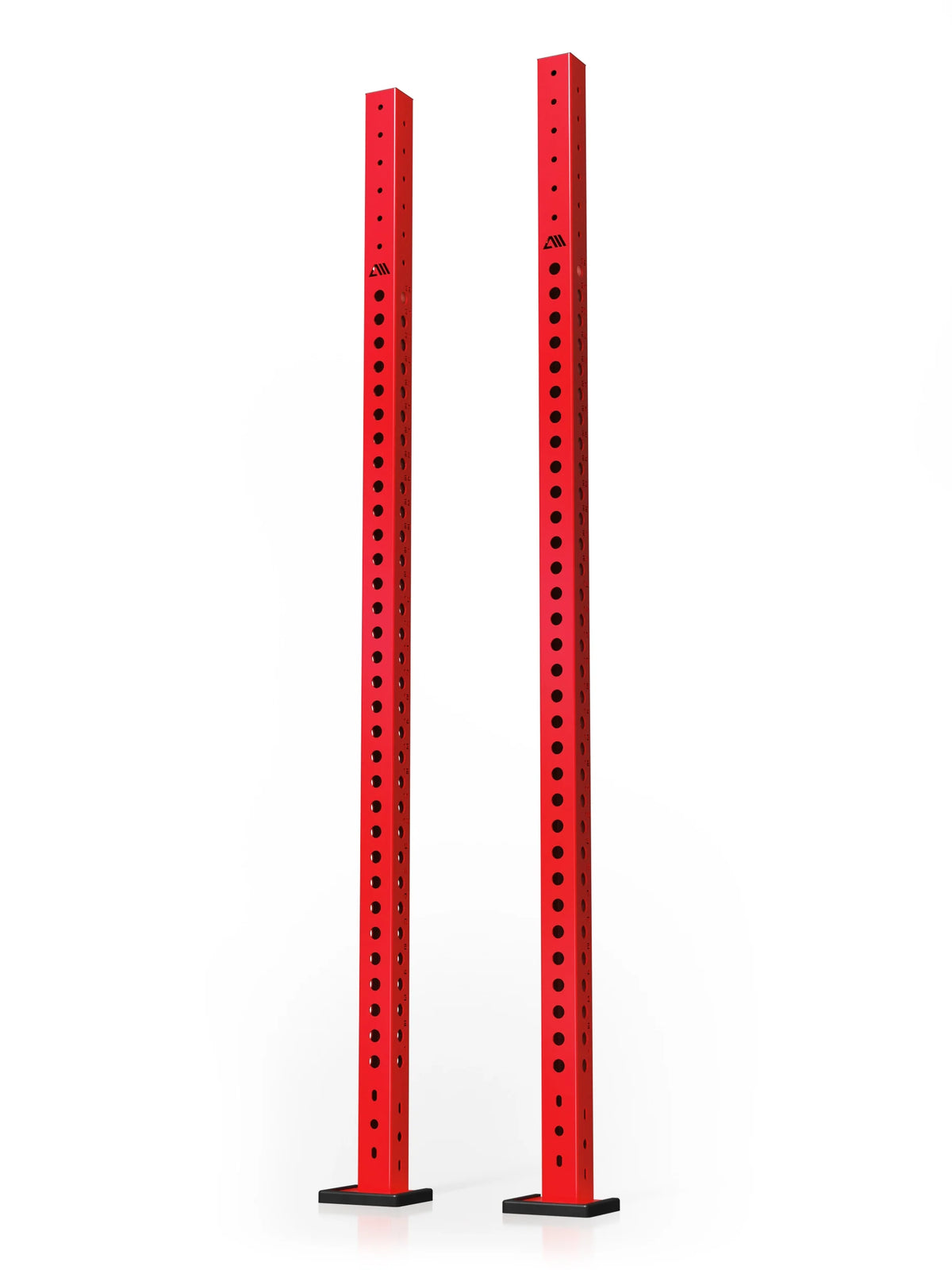 Atletica R8 colored uprights pair in red, front view