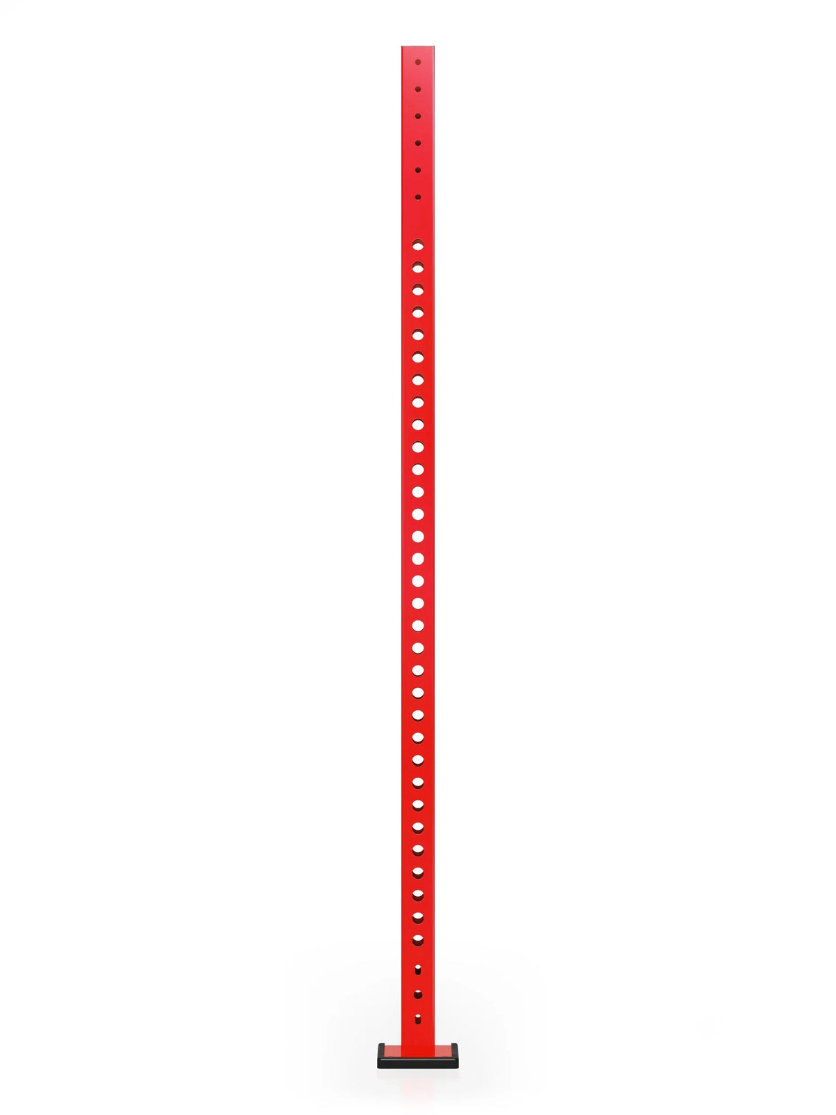 R8 Colored Uprights 89" - Red Fitness Post with Hole Grid, black Foot