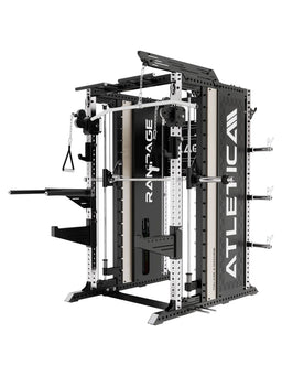 Rampage Premium Home Gym with Lat Pulldown bar, Cable Pulley, Dip Bars and barbell holder