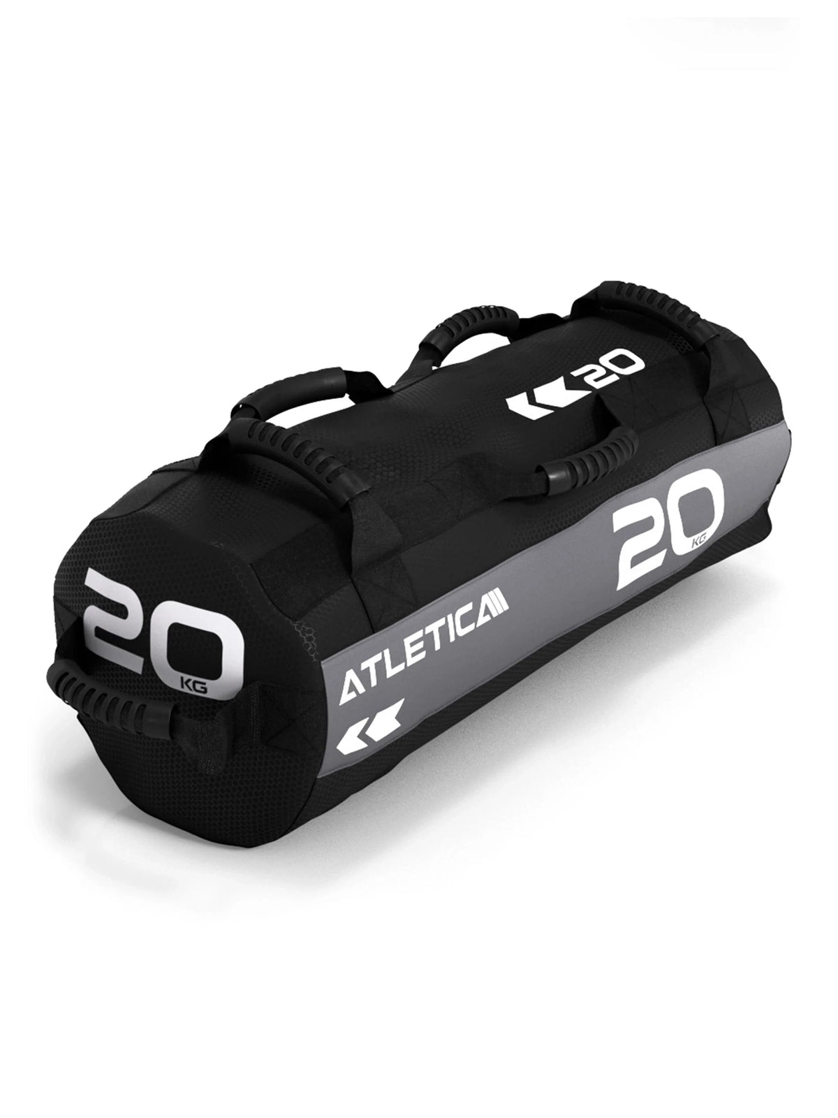 Sandbag 20-65 lb - Black Power Bag, 45 lb, Multiple Handles