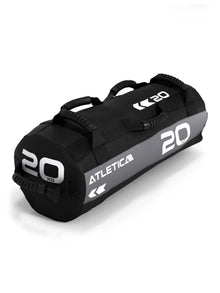 Sandbag 20-65 lb - Black Power Bag, 45 lb, Multiple Handles