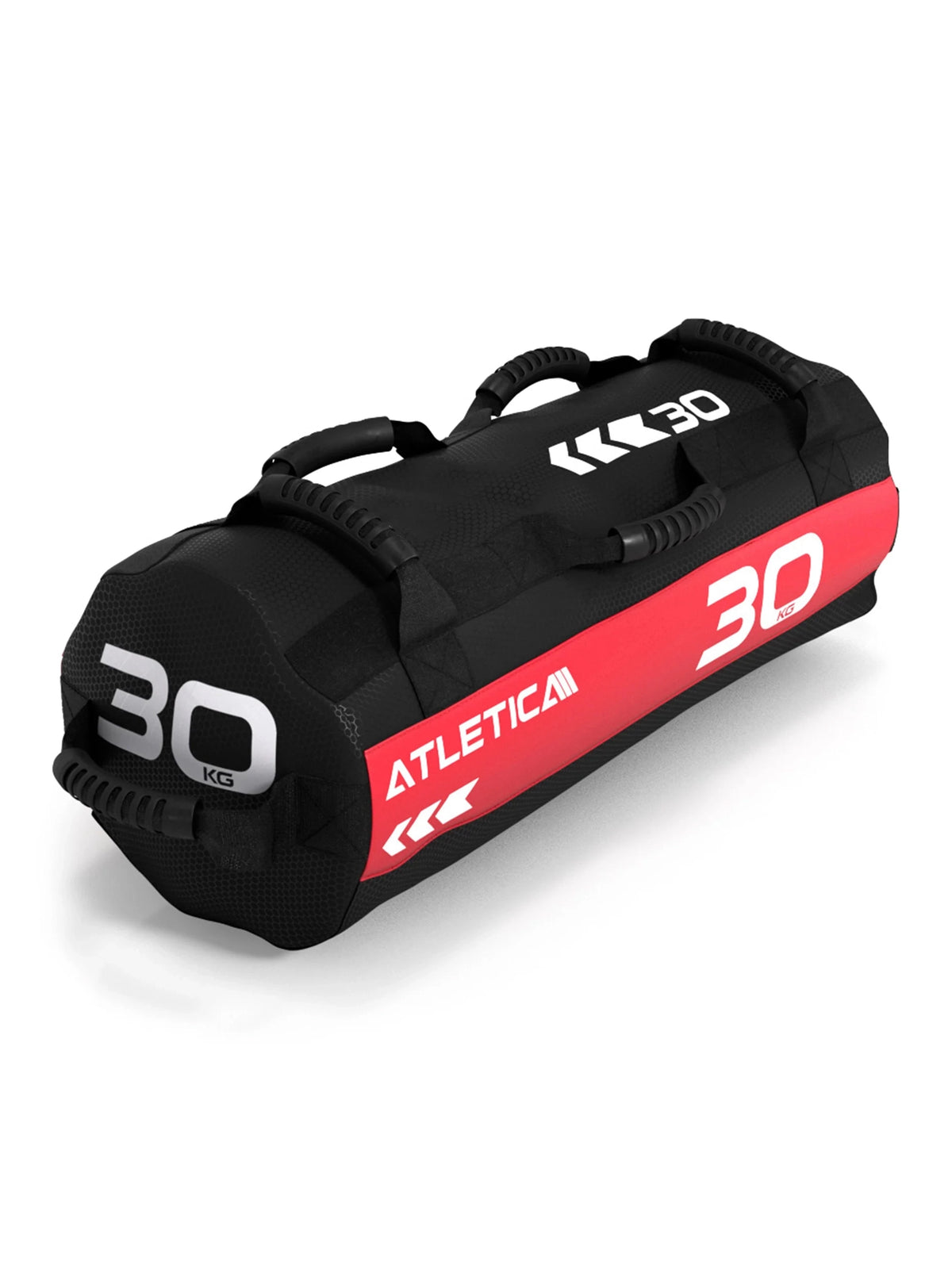 Sandbag 30 kg with clearly visible weight label and multiple training handles