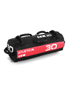 Sandbag 30 kg in black-red with several handles and rugged outer shell