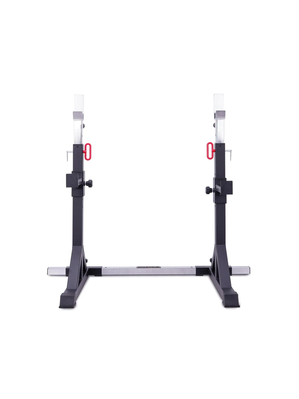 Starter Set - black squat stand set, height-adjustable, with red safety pins