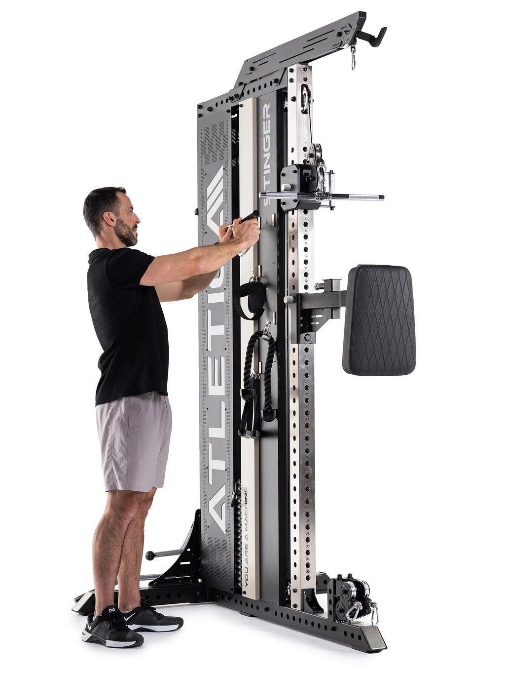 Stinger Functional Cable Tower - cable pulley exercise with training rope and accessory handles