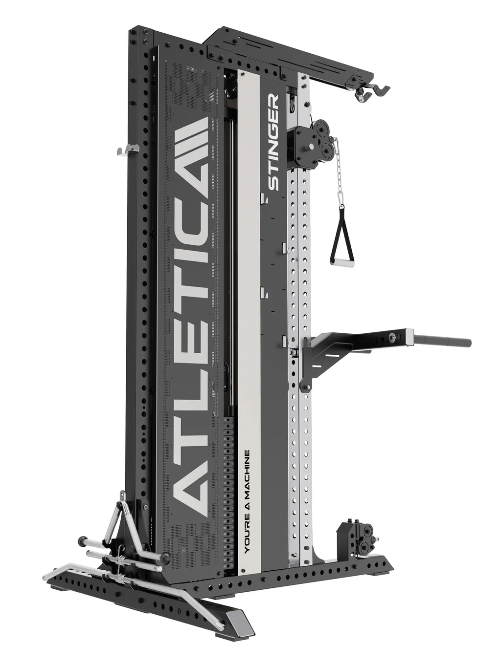 Stinger Functional Cable Tower with Lat Pulldown, Pull-Up Bar and dip bars