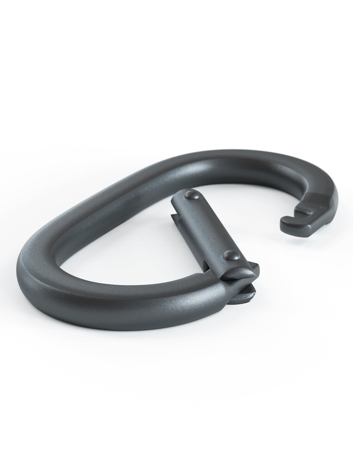 Atletica Carabiner Hook black with snap closure and rounded shape for Cable Pulley accessories