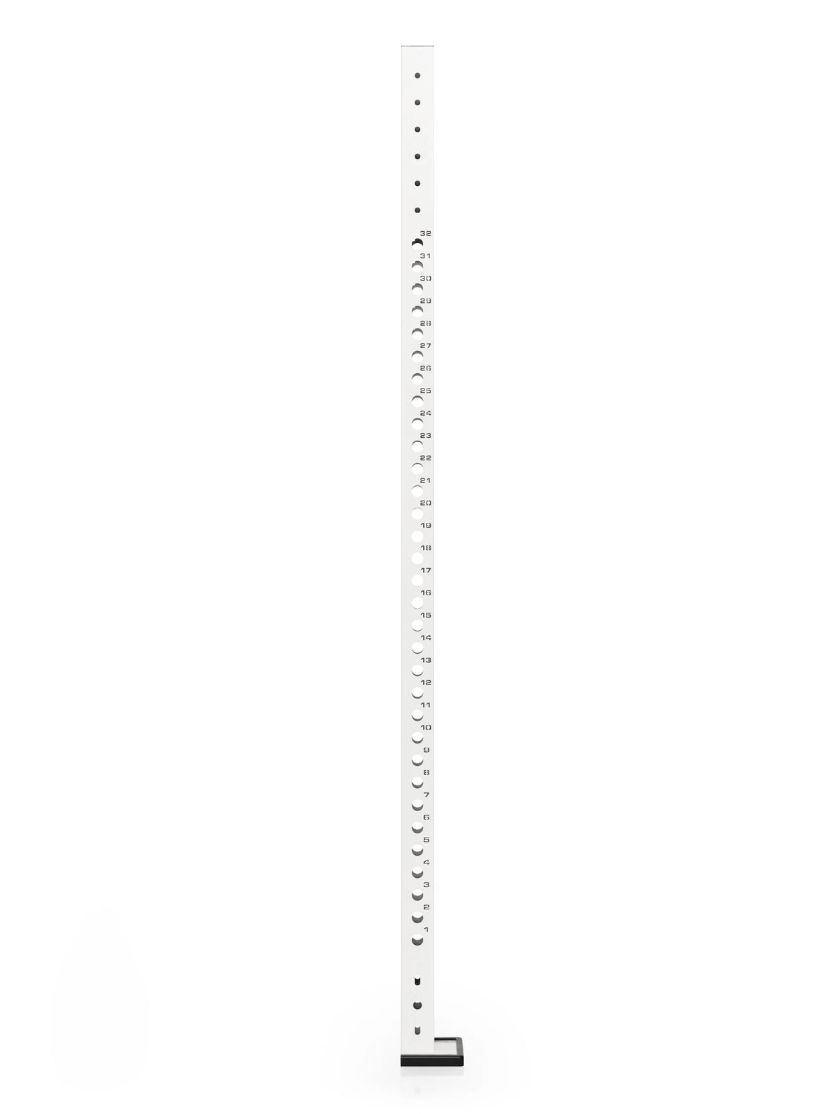 R8 Colored Uprights 89" - white fitness post with numbered holes, black foot