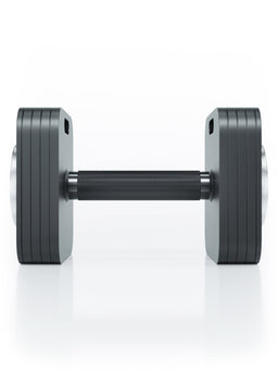 adjustable Dumbbell QUAD 45 lb with stacked weight plates