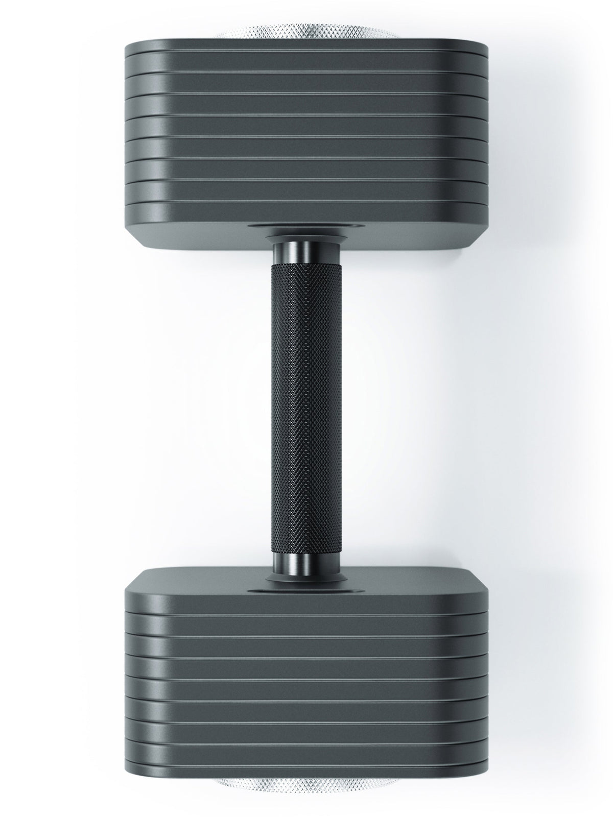 QUAD - Adjustable Dumbbell, Black Grip Surface, Stacked Weight Plates