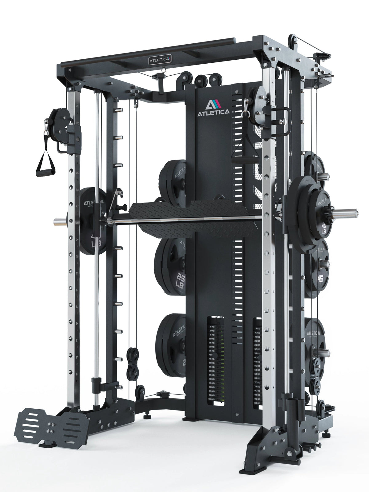 KSK Home Gym - with Smith Machine, Weight Stack, Leg Pad and Storage Arms for Additional Exercises 