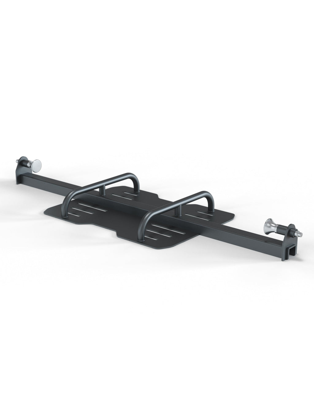 Leg Press - Black Attachment with Two Handles, Metal Construction, Side Screw Connections