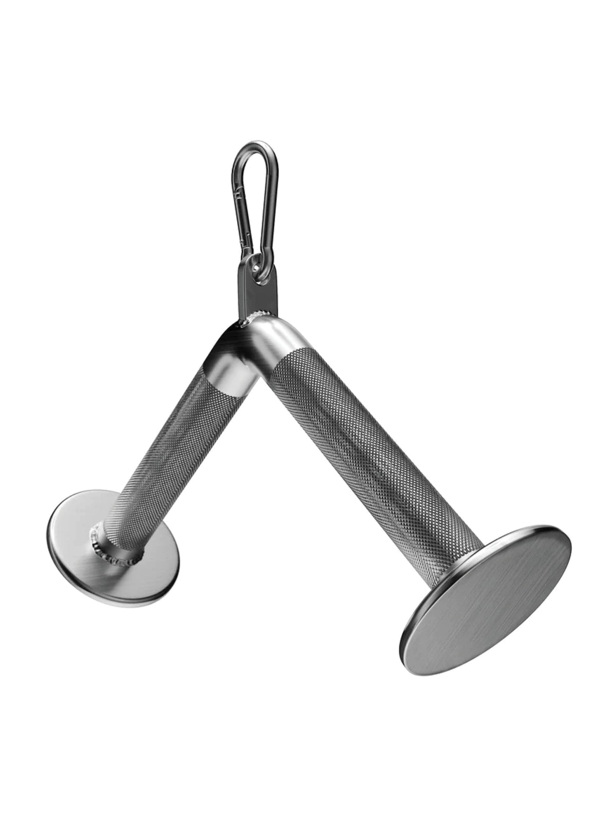 V-Handle Accessory - Chrome-Plated Solid Steel with Welded Flange